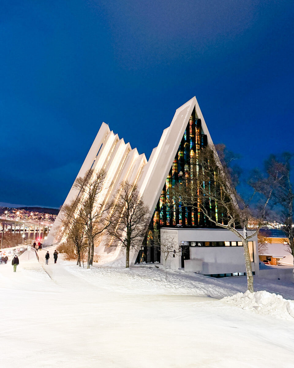 the arctic cathedral in Tromso, ist one of the best sights in  Tromso, Norway