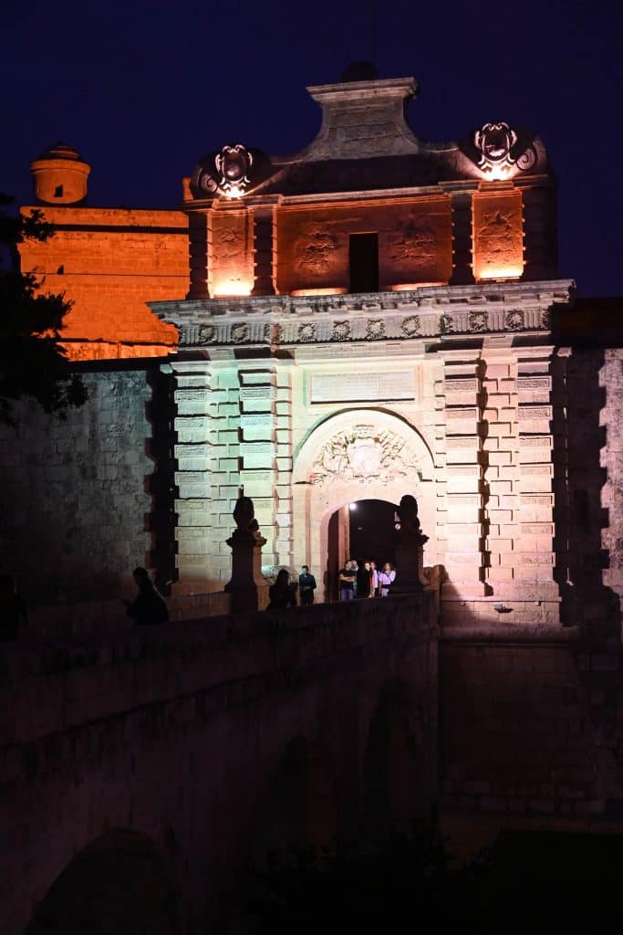 Main gate at night